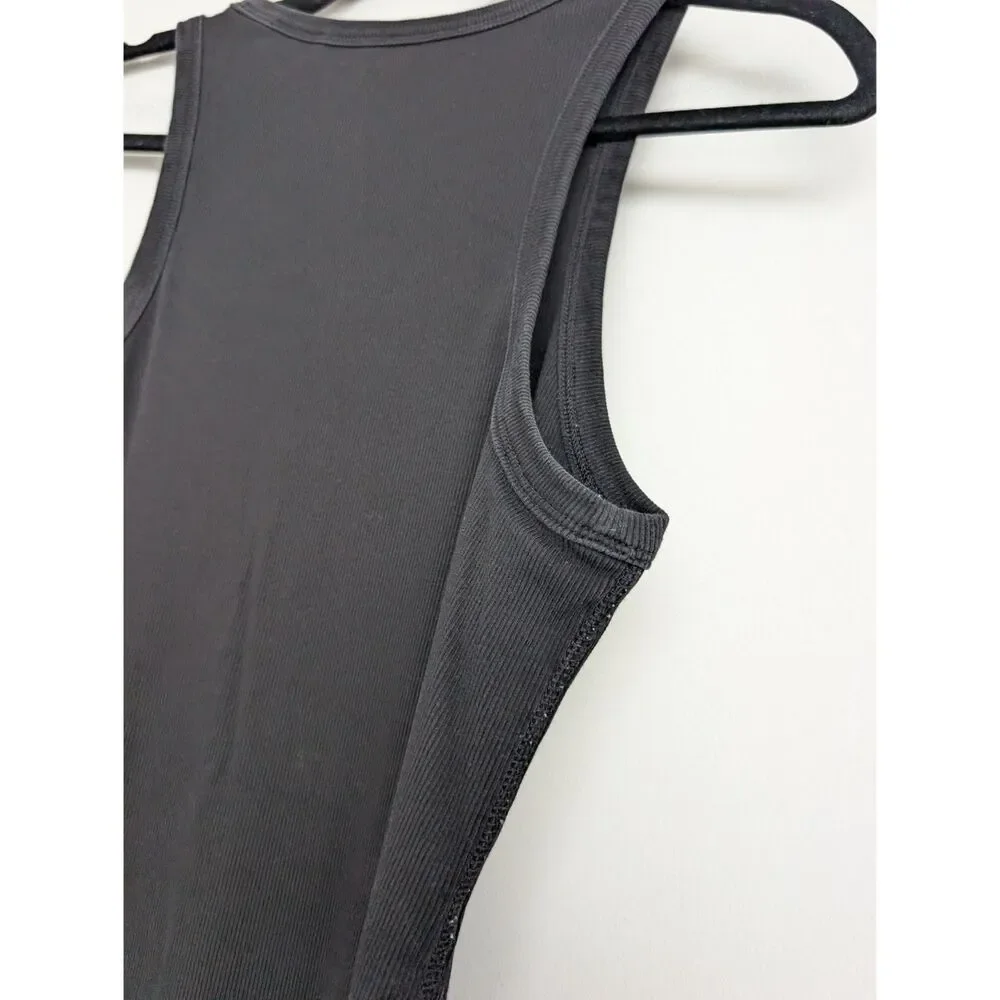 COS Rib Knit Sleeveless Black Bodycon Midi Maxi Dress Sz M Capsule Wardorbe